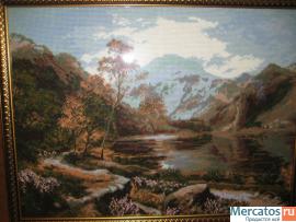 Продам вышивку Осень в горах 2