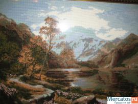 Продам вышивку Осень в горах 3