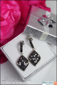 Сережки с цирконием