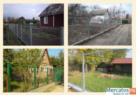 Забор из сетки «рабица» 2