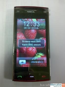 Nokia X6 (2 sim, TV, Java,Wi-Fi ) Хит продаж!