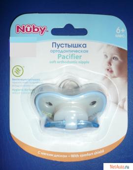 Пустышка Nuby Ортодонтическая 6+, 130 руб.,м Первомайская