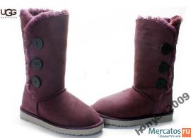 Угги UGG Bailey Button Blackberry Wine Triplet высокие!