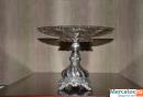 ваза, глубокое серебрение,стекло,клемо WARSZAVA, начало 20 века