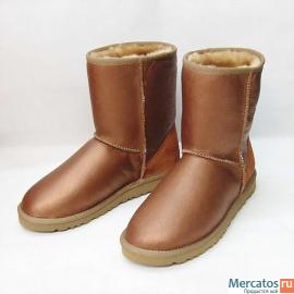 угги UGG из натуральной овчины обливные бронза все размеры