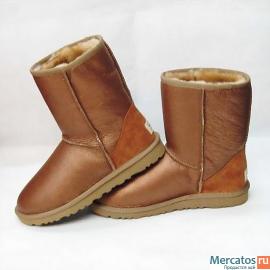 угги UGG из натуральной овчины обливные бронза все размеры 3