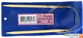 Продам Спицы GAMMA круговые BC1 бамбук d 4.5, 6.5 мм 80 см