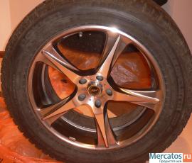 Продаю - зимние шины с шипами+литые диски радиус 19