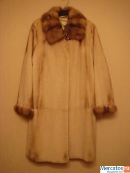 Шикарное манто из стриженной норки цвета Gold White из ОАЭ, Дуба