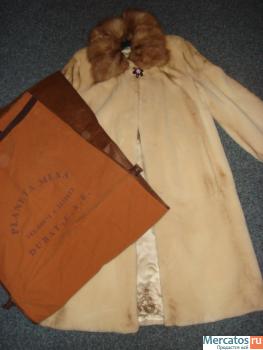 Шикарное манто из стриженной норки цвета Gold White из ОАЭ, Дуба 5