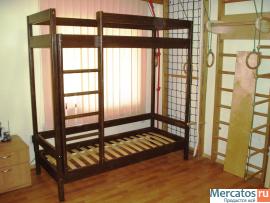 кровати детские одно и двухъярусные из сосны 2