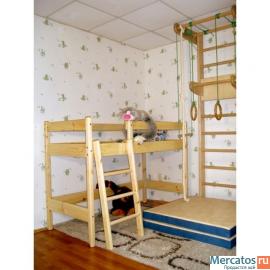 кровати детские одно и двухъярусные из сосны 3