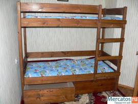 кровати детские одно и двухъярусные из сосны 6
