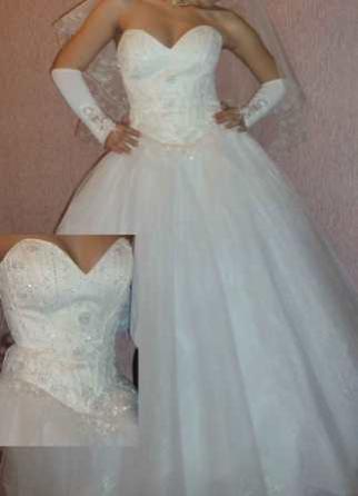 Продам свадебное платье с ручной вышивкой
