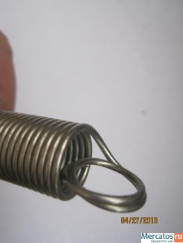 Пружина для само-закрытия двери, хромированная. Длина пружины 50