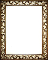 Зеркало настенное, в раме ручной работы, белое с золотом 88 ювел