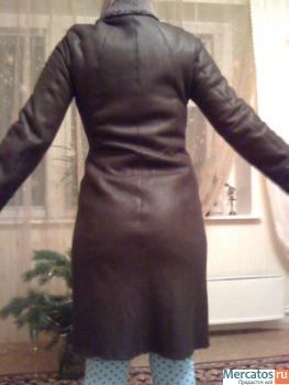 ДУБЛЕНКА (ПРОПИТКА) БУ КОРИЧНЕВАЯ ЖЕНСКАЯ БУ,разм. 44-46 , рост  4