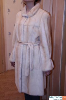 Продам шубу Норковую светлую до колена, прямая, с поясом
