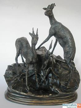 Бронзовая статуэтка "Горные антилопы"