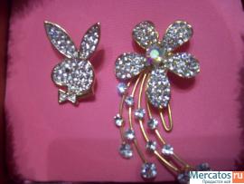 Swarovski заколка + брошь кролик Playboy (новые) 2