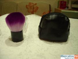 Профессиональная Кабуки Румяна щетка фиолетового цвета + чехол 4