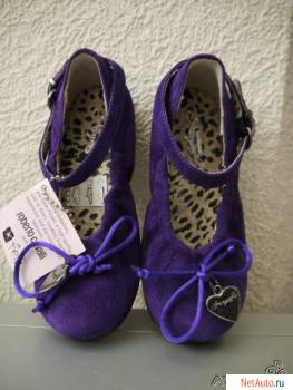 Туфли балетки для девочки Roberto Cavalli 25 кожа 15-15.5 см