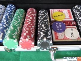 Наборы для покера 300 и 500фишек с номиналом и без 5