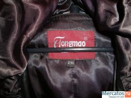 Зимняя кожаная куртка с капюшоном и мехом 2