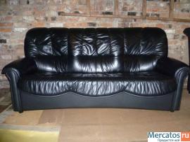 Финский кожаный раскладной диван из Финляндии 2