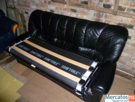 Финский кожаный раскладной диван из Финляндии 3