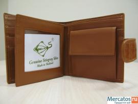 Портмоне из кожи крокодила с застежкой 3