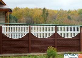 Забор ж/б декоративный в наличии (более 40 видов). Установка. 4