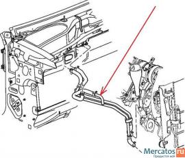 Трубопровод отопителя печки 55038331AD Jeep Liberty KJ 3.7 4