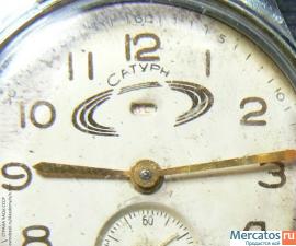 Часы наручные механические САТУРН календарь ЧЧЗ 1959 5