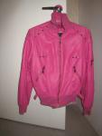 кожаная розовая молодёжная куртка из Милана