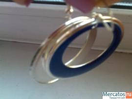 Серьги подвески - кольца. Эмаль. Лондон 3