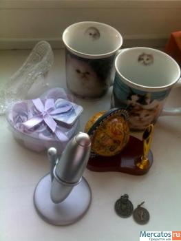 Сувениры и подарки - чашки котята, глобус, мыло, хрусталь 4