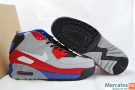 NIKE Air Max 90 Grey/Red(высокие)