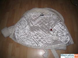 Белый полушубок из искусственного меха 2