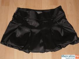 Атласная мини-юбка