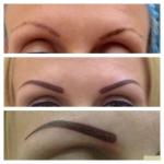 Татуаж бровей, глаз, губ, ареол груди и макияж.