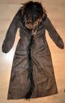Длинное кожаное пальто с лисой Harmanli leather & fur