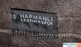 Длинное кожаное пальто с лисой Harmanli leather & fur 5