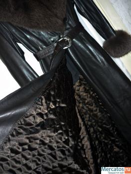 Пальто кожаное демисизонное 4