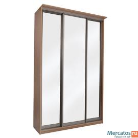 Шкаф-купе 3х дверный с 3 зеркальными дверями 1774х2400х450 см