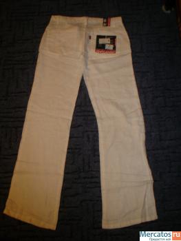 Новые летние льняные брюки (белые)