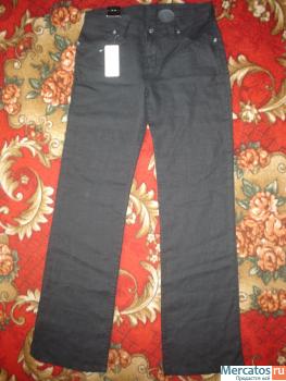 Новые льняные летние брюки (черные) 2