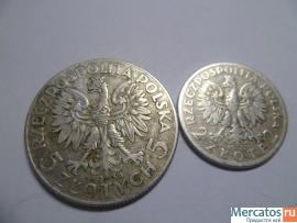 5 злотых и 2 злоте 1933 и 34 год.