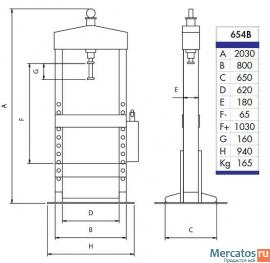 Пресс гидравлический 20 тонн OMA 654B 2