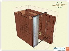 Шкафы-купе из МДФ, пластика, массива на заказ. 7